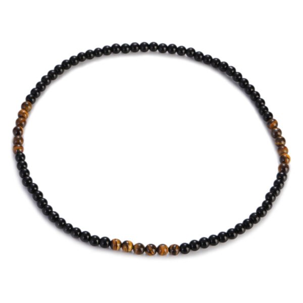 Obsidian Tiger Eye Healing Chakra Necklace 24'' - Image 8