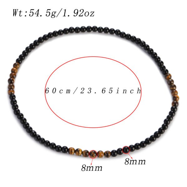 Obsidian Tiger Eye Healing Chakra Necklace 24'' - Image 7
