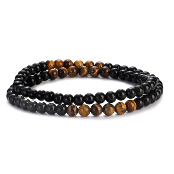Obsidian Tiger Eye Healing Chakra Necklace 24'' - Image 5