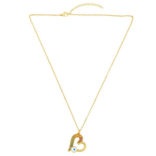Evil Eye Heart Necklace - Image 3