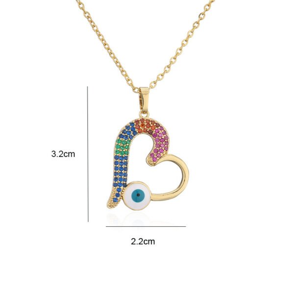 Evil Eye Heart Necklace - Image 2