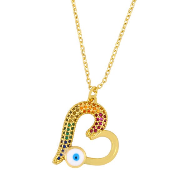 Evil Eye Heart Necklace