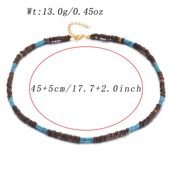 Wooden Coconut Beads Choker Necklace - Image 7