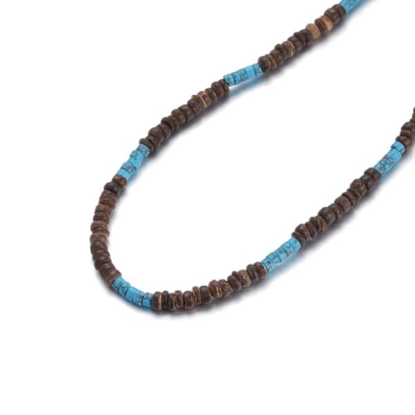 Wooden Coconut Beads Choker Necklace - Image 2